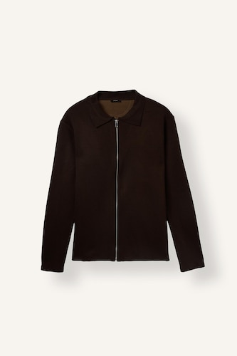 Standard Fit Polo Collar Knitwear Cardigan