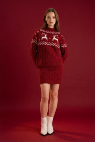 Slim Fit Mini Knit Skirt