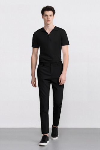 Kumaş Pantolon Tailored Regular Fit Basic Düz Cepli Düz Paça
