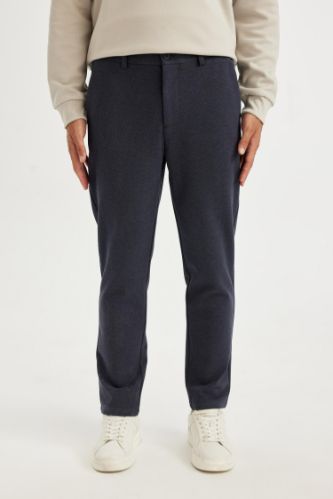 Kumaş Pantolon Tailored Regular Fit Normal Kesim Basic Düz Cepli Düz Paça