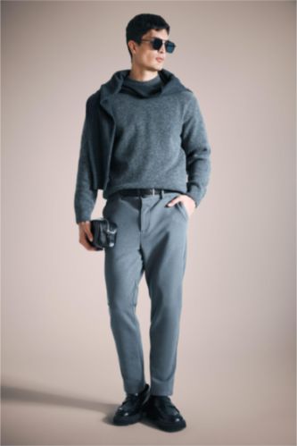 Tailored Regular Fit Basic Pocketed Straight Leg Trousers