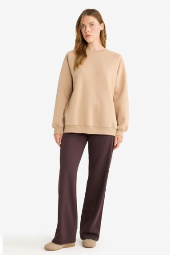 Straight Fit Wide Leg Basic Sweatpants