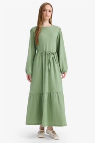 Regular Fit Crew Neck Dress