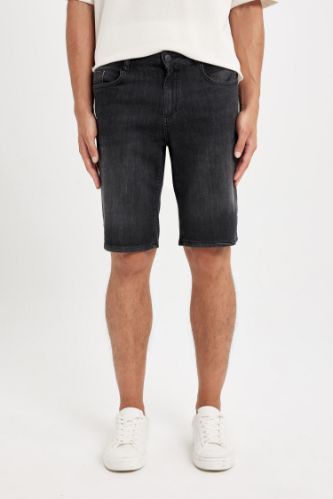 Regular Fit Jean Bermuda Şort