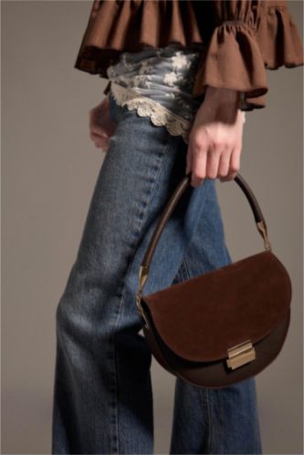 Women Dark Brown Faux Leather Hand Bag