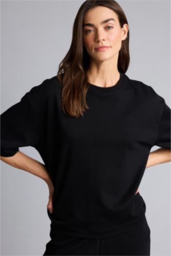 حريمي أسود Woman Short Sleeve T-Shirt