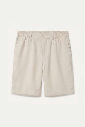 Regular Fit Linen Blended Shorts