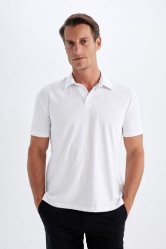 New Regular Fit Basic Düz Kısa Kollu Polo Tişört