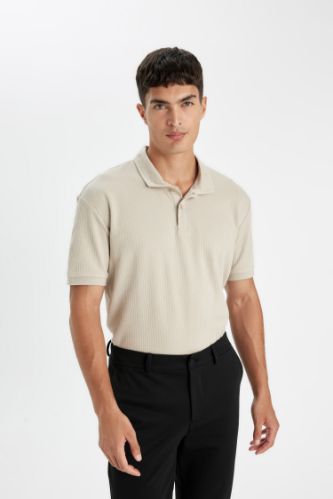 Regular Fit Basic Düz Kısa Kollu Polo Tişört