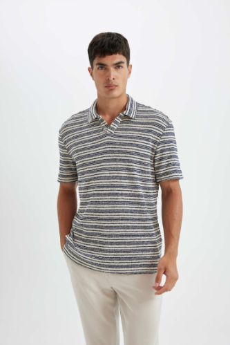 Regular Fit Triko Kısa Kollu Polo Tişört