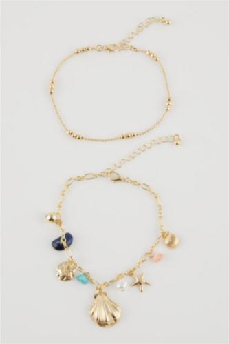 FEMME Altın Bracelet de cheville en 2 pièces