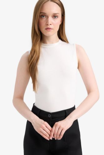 Bisiklet Yaka Basic Düz Atlet