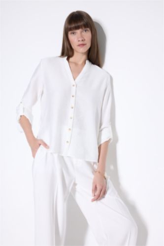 WOMAN White Regular Fit Long Sleeve Shirt