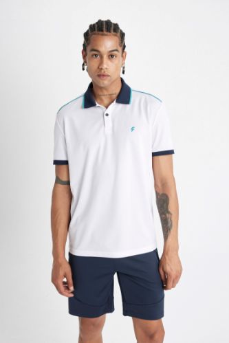 DeFactoFit Slim Fit Dar Kesim Sporcu Pike Kısa Kollu Polo Tişört