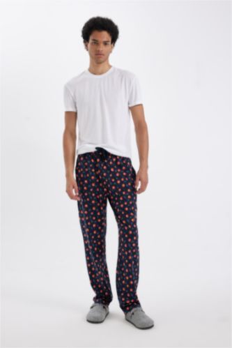 HOMME Marin Pantalon de Pyjama à Motifs avec Poches coupe régulière