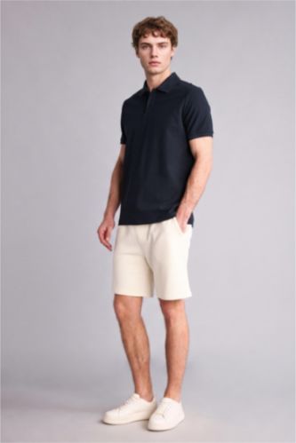 Erkek Ekru Regular Fit Şort