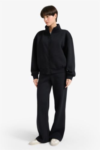 بنطلون قماش بيزك قصة مستقيمة تقيل