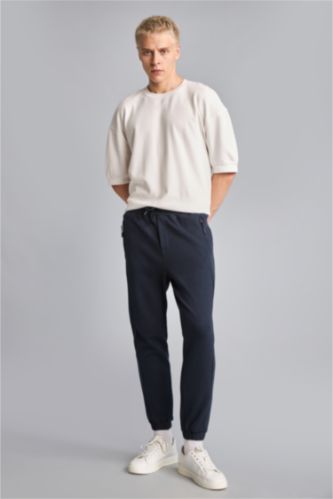 Мужчины Синий Брюки пике Slim Fit