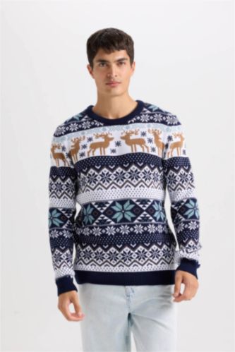 رجال كحلي Standard Fit Knitwear Pullover