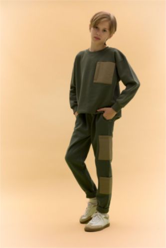 BOYS & TEENS Light Khaki Boy Thick Elastic Waist Jogger Sweatpants