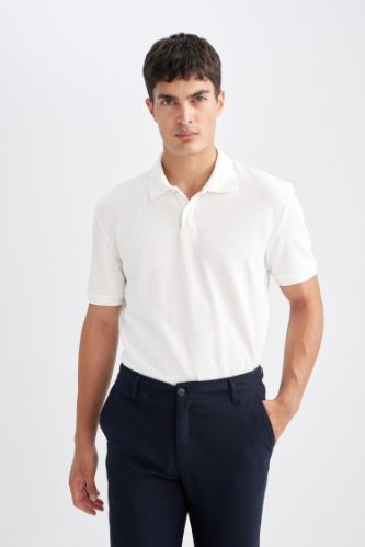 White MAN New Regular Fit Short Sleeve Polo T Shirt 3165008 DeFacto