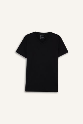 Slim Fit Dar Kesim V Yaka Üst