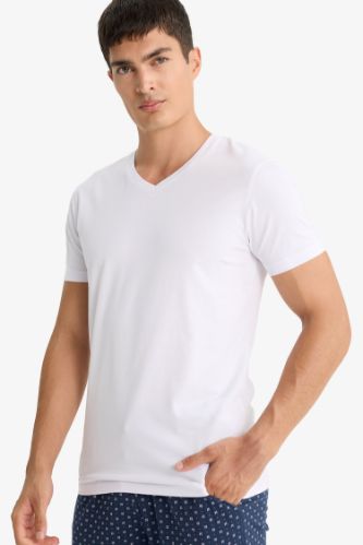 Slim Fit Dar Kesim V Yaka Üst