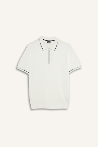 Standard Fit Knit Short Sleeve Polo Shirt