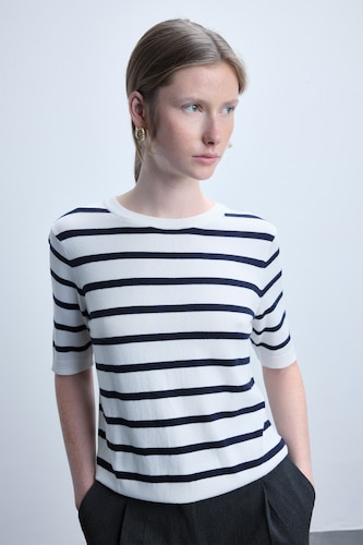 Regular Fit Crew Neck Striped Pullover