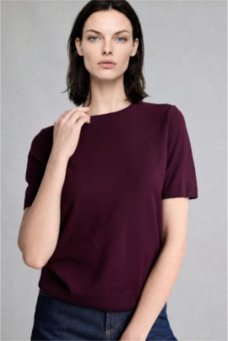 Women Bordeaux Regular Fit Pullover