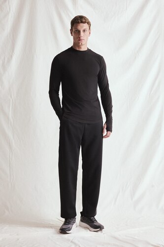 Erkek Siyah Standart Fıt Jogger