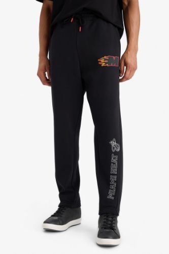 DeFactoFit NBA Miami Heat Kalın Jogger Eşofman Altı Standart Fit Cepli Esnek Bantlı Paça