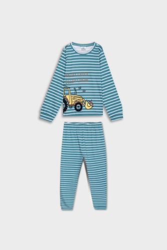 طقم بيجاما بيبي اولادي قصة عادية بطبعة عربية - قطعتين