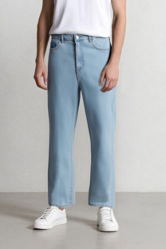 %100 Pamuk 90's Slim Fit Dar Kalıp Yüksek Bel Dar Paça Jean Pantolon