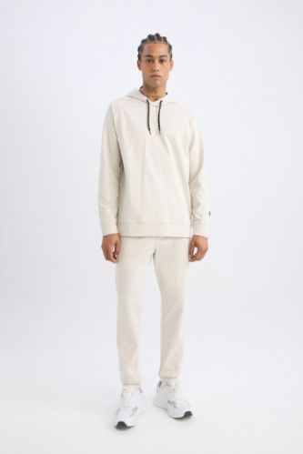DeFactoFit Sporcu Jogger Eşofman Altı Slim Fit Dar Kesim Standart Paça Beli Paçası Lastikli