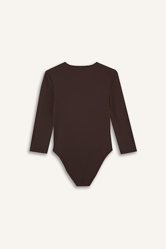Crew Neck Long Sleeve Bodysuit