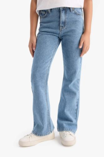 Kız Çocuk Flare Fit İspanyol Paça Jean Pantolon