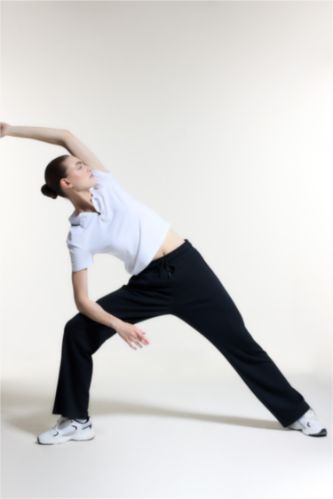 Kadın Siyah Straight Fit Standart Boy Modal Soft Touch Pantolon