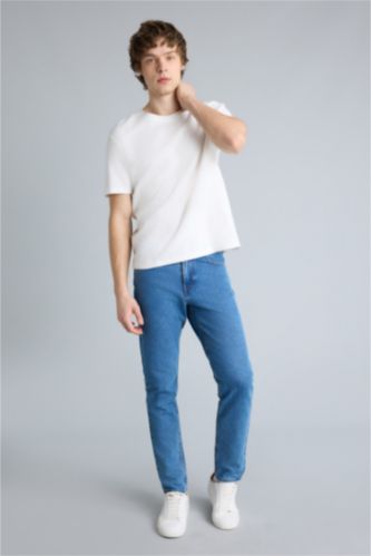 Мужчины Голубрй Джинсы с зауженной посадкой