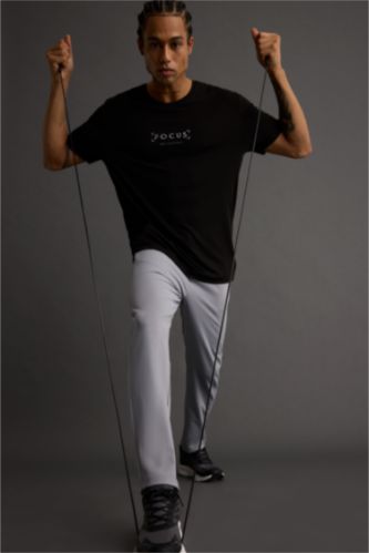 DeFactoFit Slim Fit Dar Kesim Standart Paça Sporcu Jogger Eşofman Altı