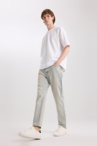 %100 Pamuk 90's Slim Fit Dar Kalıp Yüksek Bel Dar Paça Jean Pantolon
