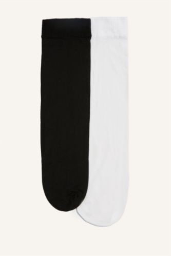 Kız Çocuk 2'li 40 Denye Diz Altı Çorap