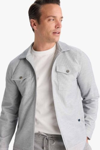 Slim Fit Dar Kesim Polo Yaka Fermuarlı Mont