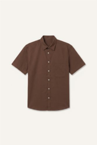 Men Brown Regular Fit Short Sleeve Shirt