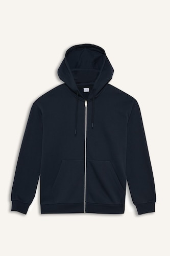 Comfort Fit Zippered Basic Thick Hoodie