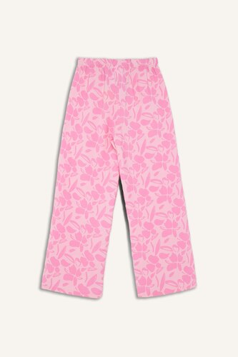 Girl Palazzo Wide Leg Floral Patterned Trousers