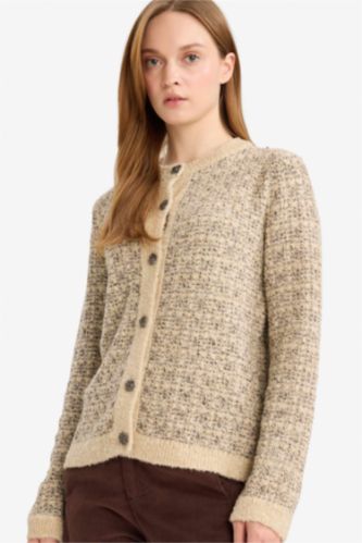 Regular Fit Bisiklet Yaka Düğmeli Triko Hırka