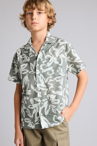 Boys & Teens Light Khaki Boy Oversize Polo Neck Short-Sleeve Shirt