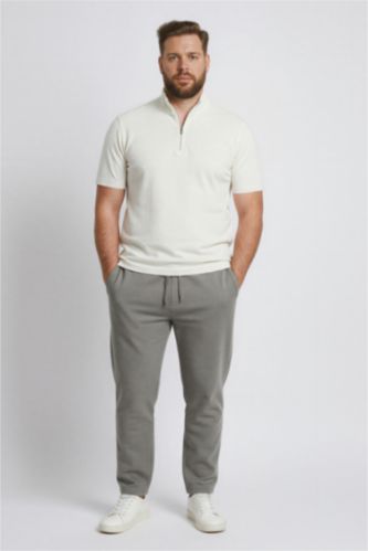 بنطلون سويت بانتس تقيل قصة عادية برجل عادية بجيب