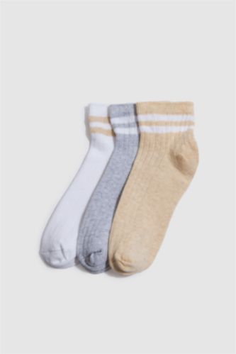 Girl 3 Piece Cotton Long Socks